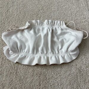 White Ruffle Top